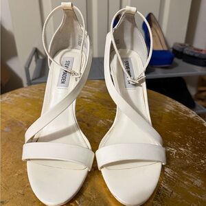 Steve Madden Cream Strappy Heels